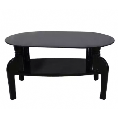 Black Wooden Side Tea Table, 17"